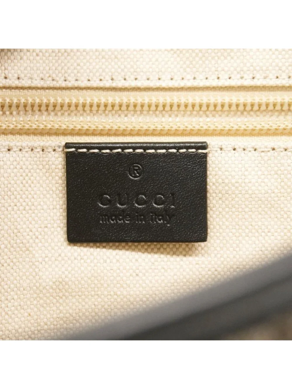 Gucci Shoulder Bag Diamante Beige Black Silver
